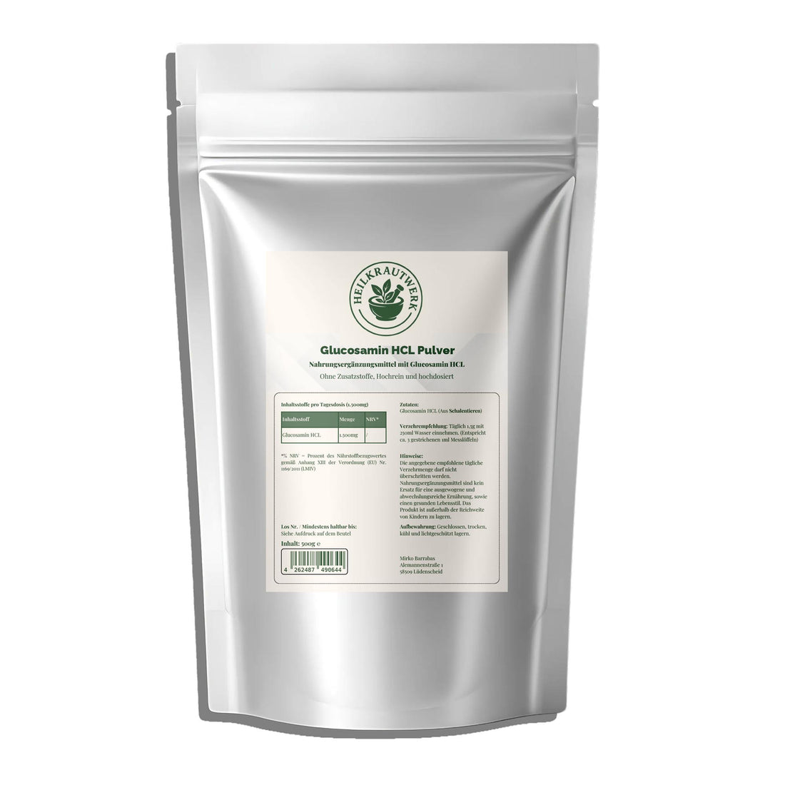 Glucosamin Pulver - 500g Doypack