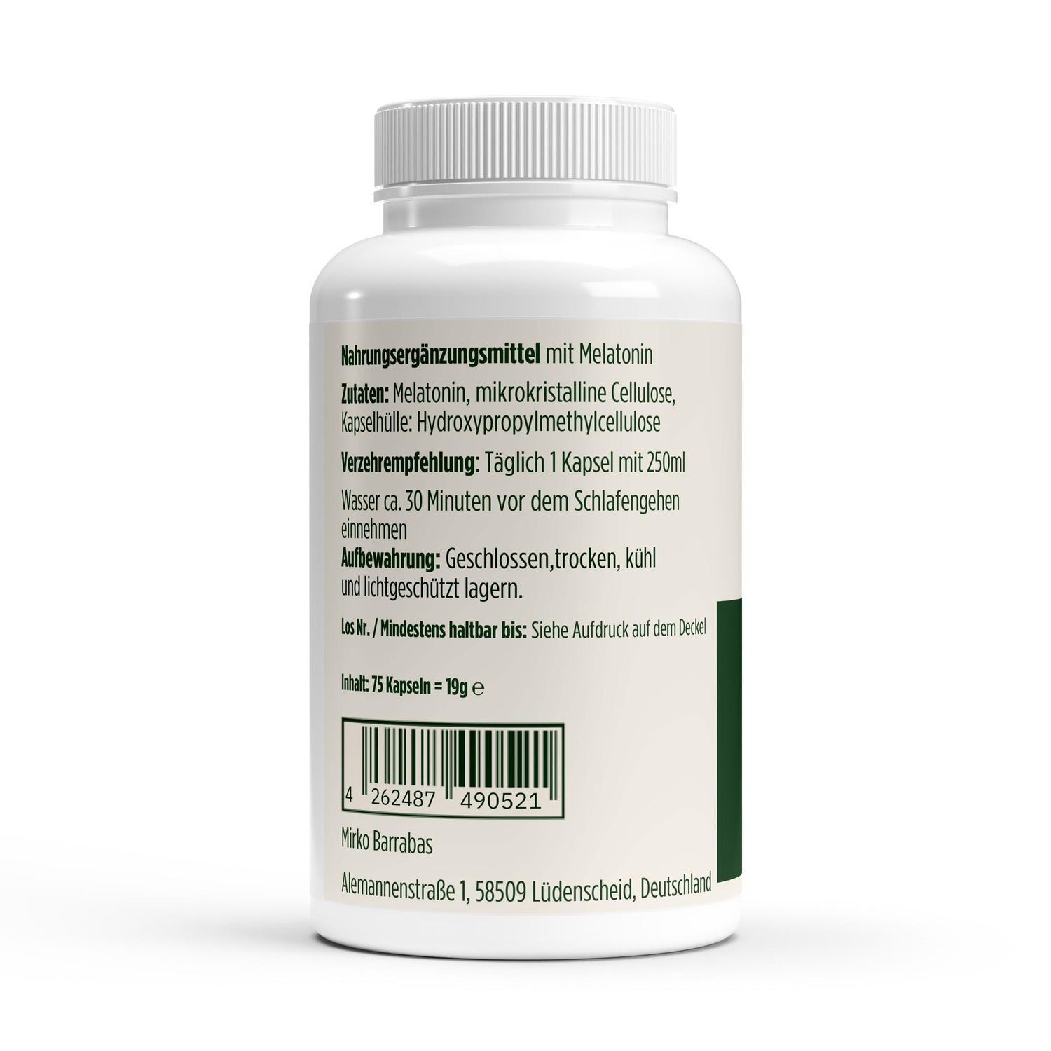 Melatonin – 75 Kapseln