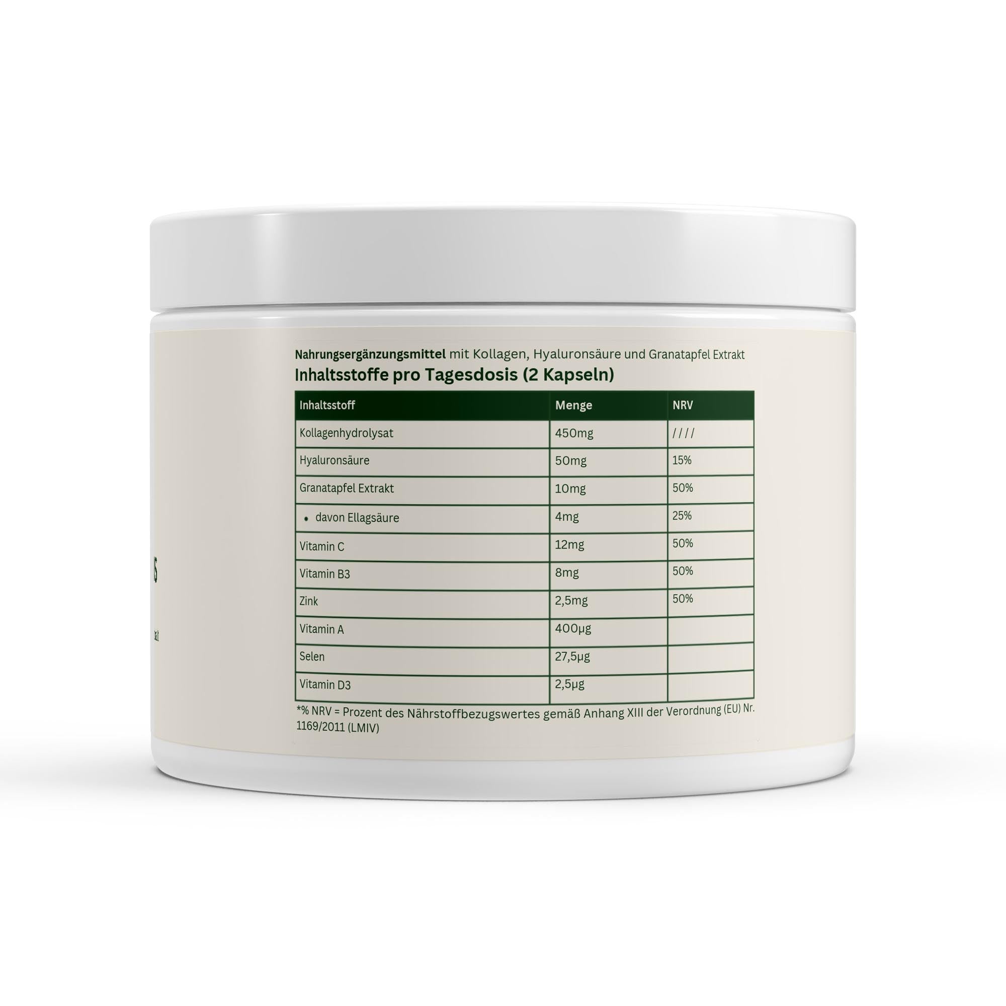 Kollagenhydrolysat PLUS Haut Haare Nägel - 180 Kapseln