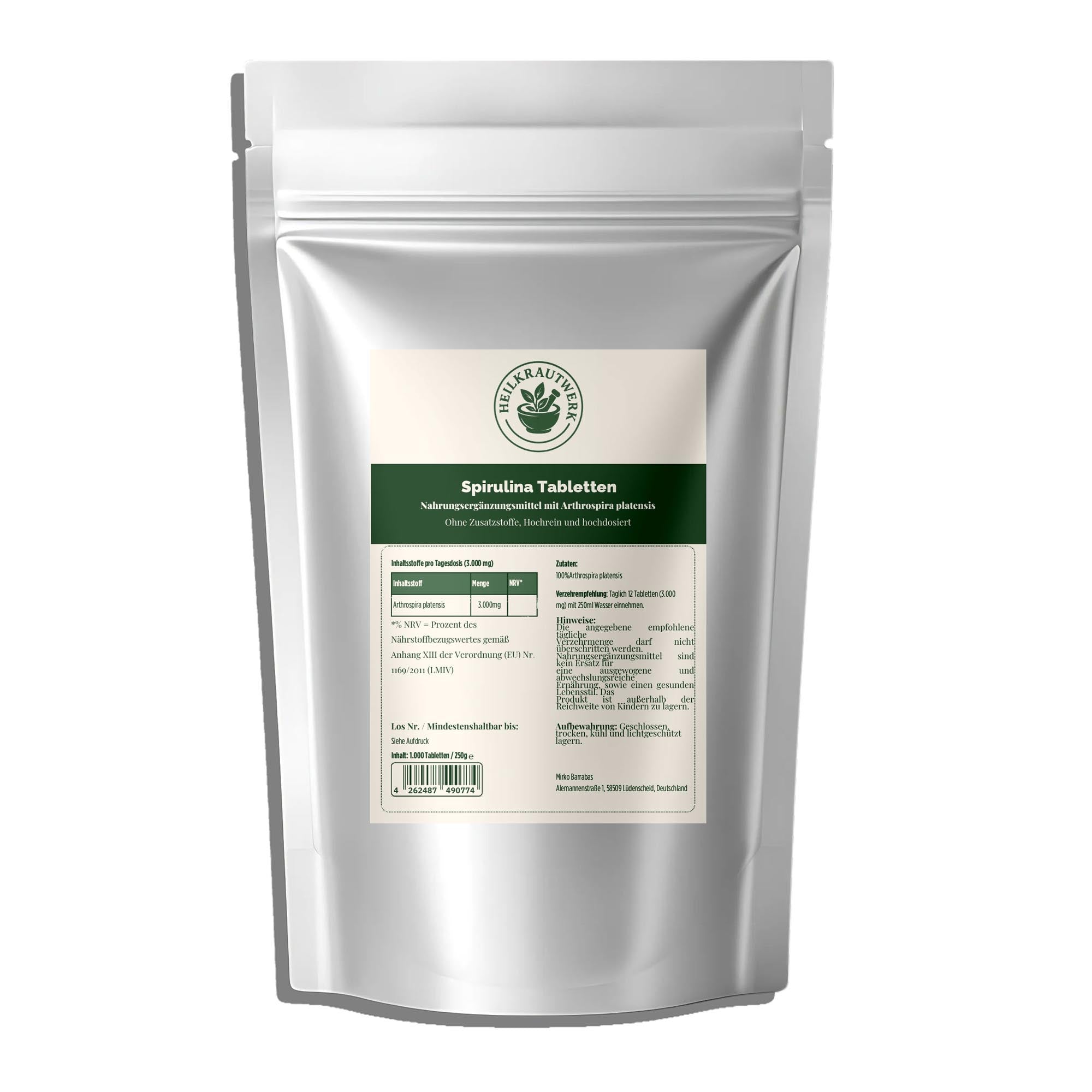 Spirulina - 1.000 Tabletten