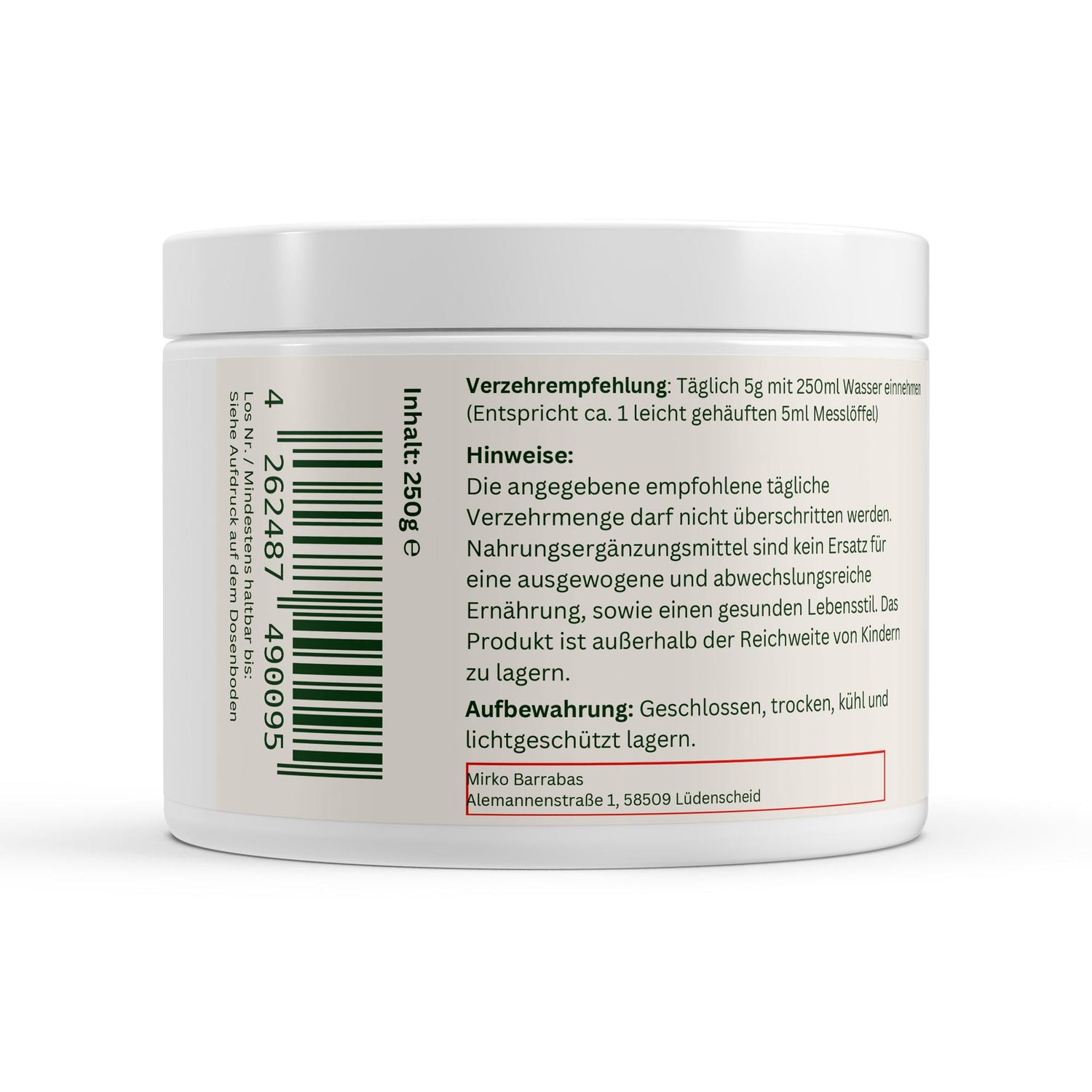 Taurin Pulver - 250g