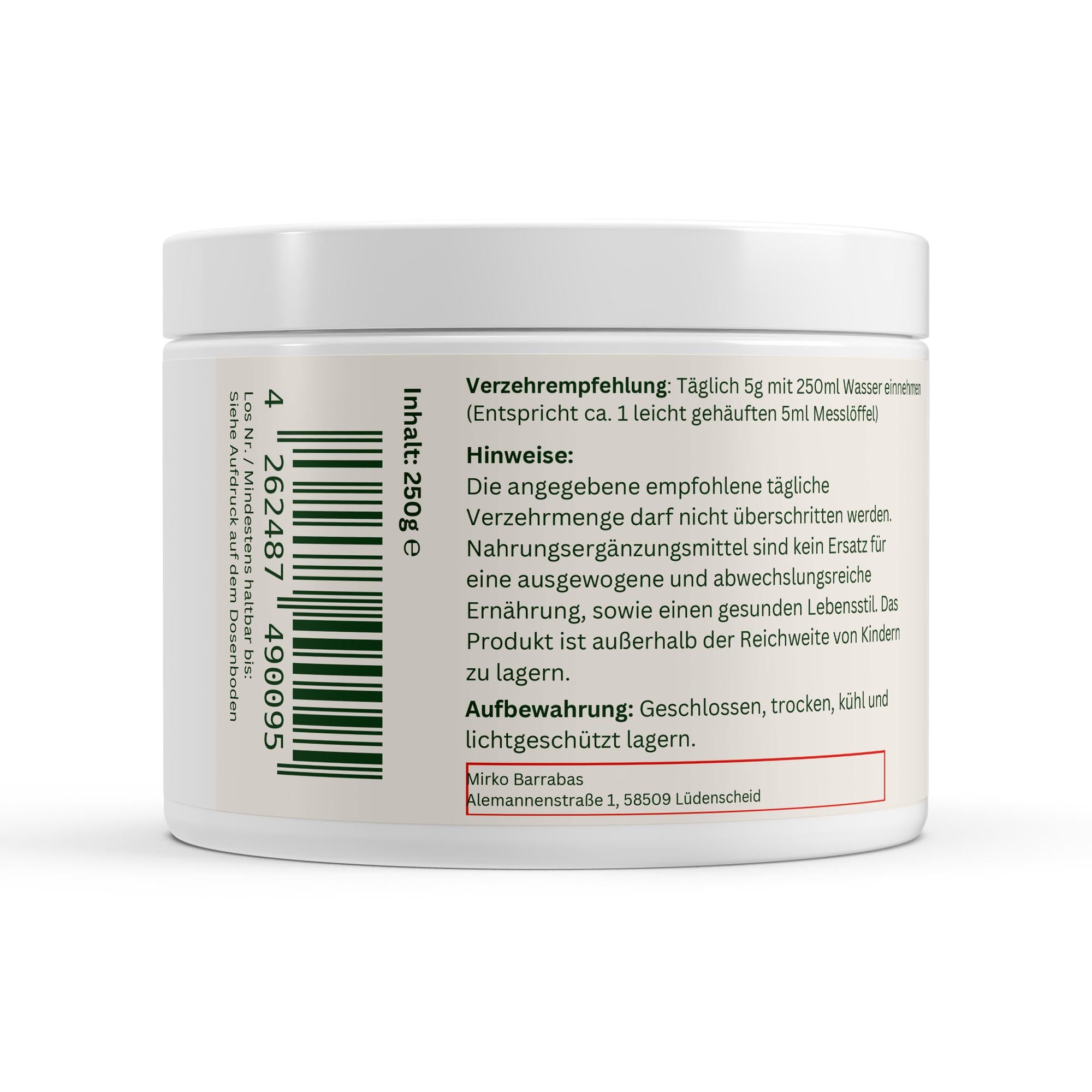 Taurin Pulver - 250g