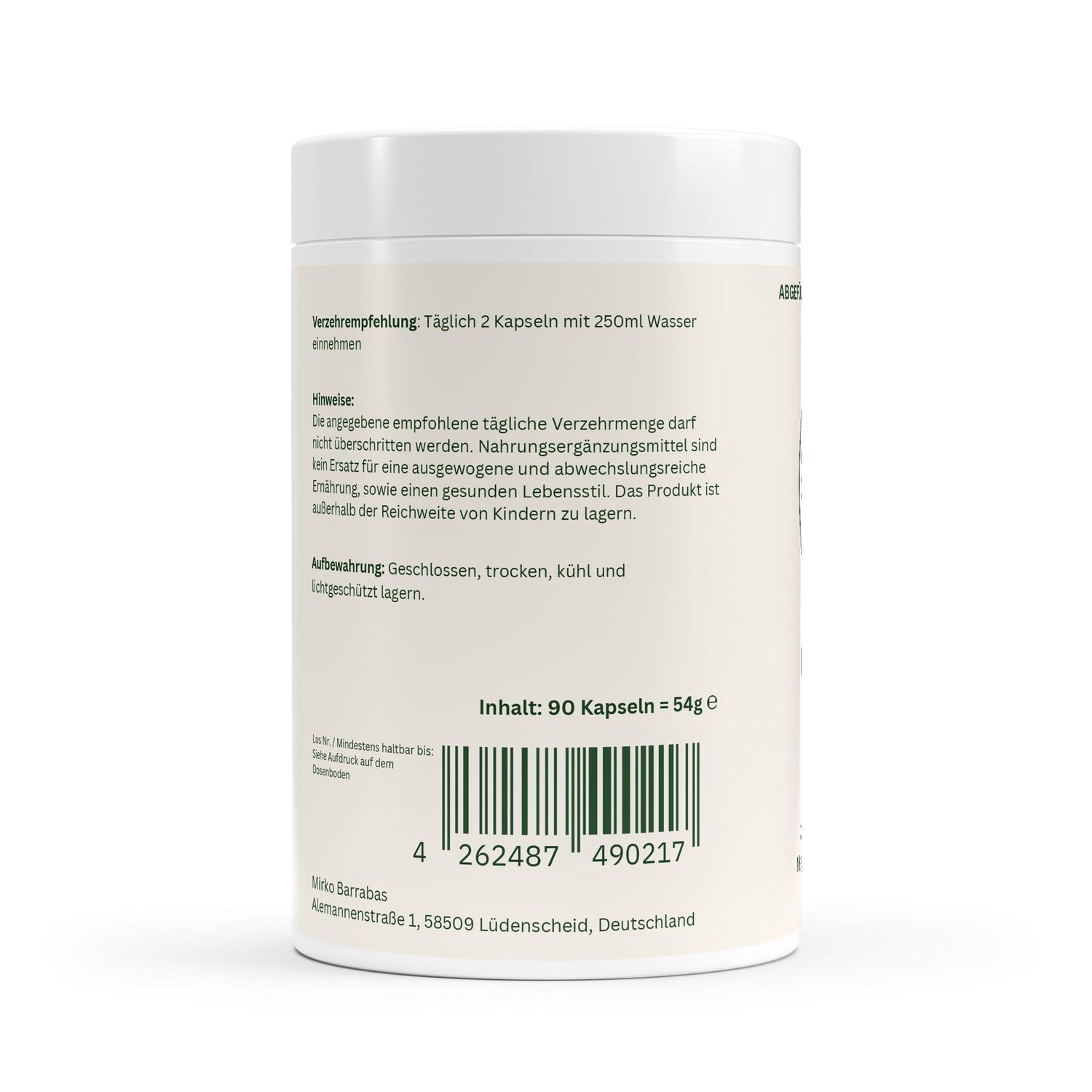 Magnesium Komplex + Vitamin B6 - 90 Kapseln
