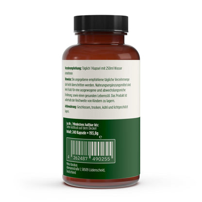 Gepuffertes Vitamin C 500mg + Magnesium - 240 Kapseln
